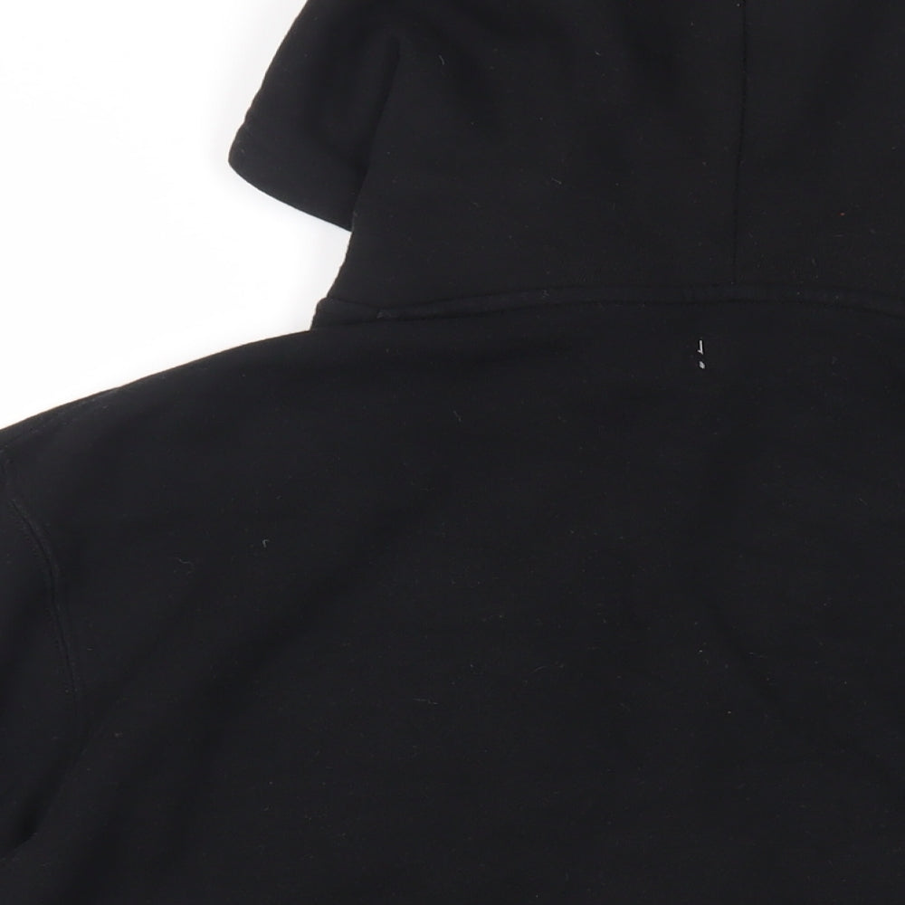 Topman Mens Black Cotton Pullover Hoodie Size M - Pockets