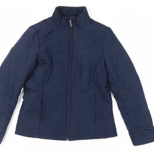 Marks and Spencer Womens Blue Jacket Size 10 Zip