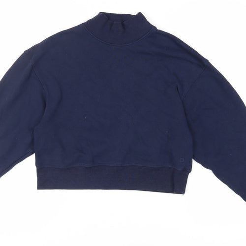 GOODMOVE Womens Blue Cotton Pullover Sweatshirt Size 10 Pullover