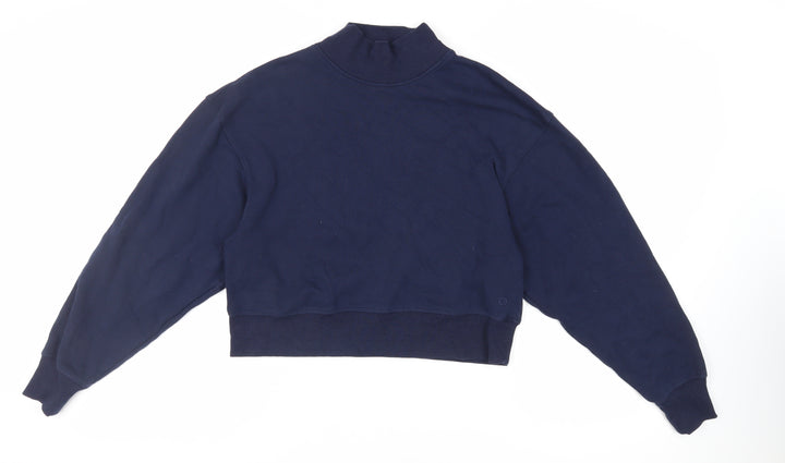 GOODMOVE Womens Blue Cotton Pullover Sweatshirt Size 10 Pullover