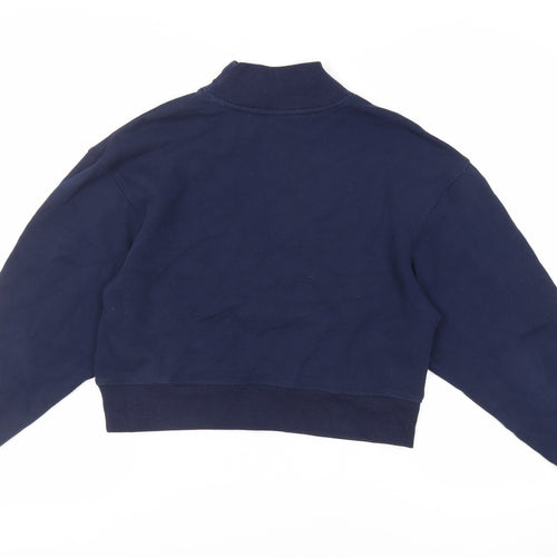GOODMOVE Womens Blue Cotton Pullover Sweatshirt Size 10 Pullover