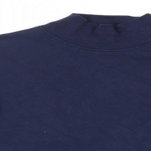 GOODMOVE Womens Blue Cotton Pullover Sweatshirt Size 10 Pullover