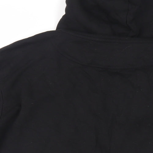 H&M Mens Black Cotton Pullover Hoodie Size L - Pockets