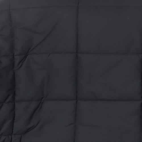 Marks and Spencer Womens Black Quilted Jacket Size 16 Zip - Zipped Pockets