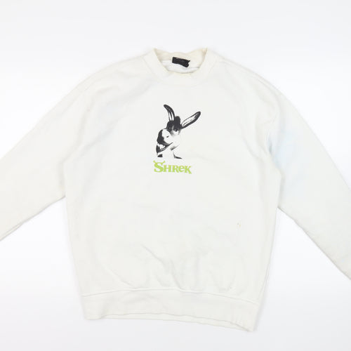 Shrek Womens Ivory Cotton Pullover Sweatshirt Size XS Pullover - Donkey