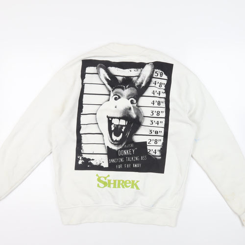 Shrek Womens Ivory Cotton Pullover Sweatshirt Size XS Pullover - Donkey
