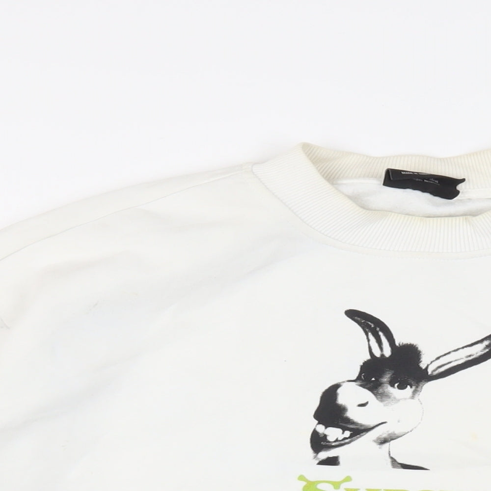 Shrek Womens Ivory Cotton Pullover Sweatshirt Size XS Pullover - Donkey