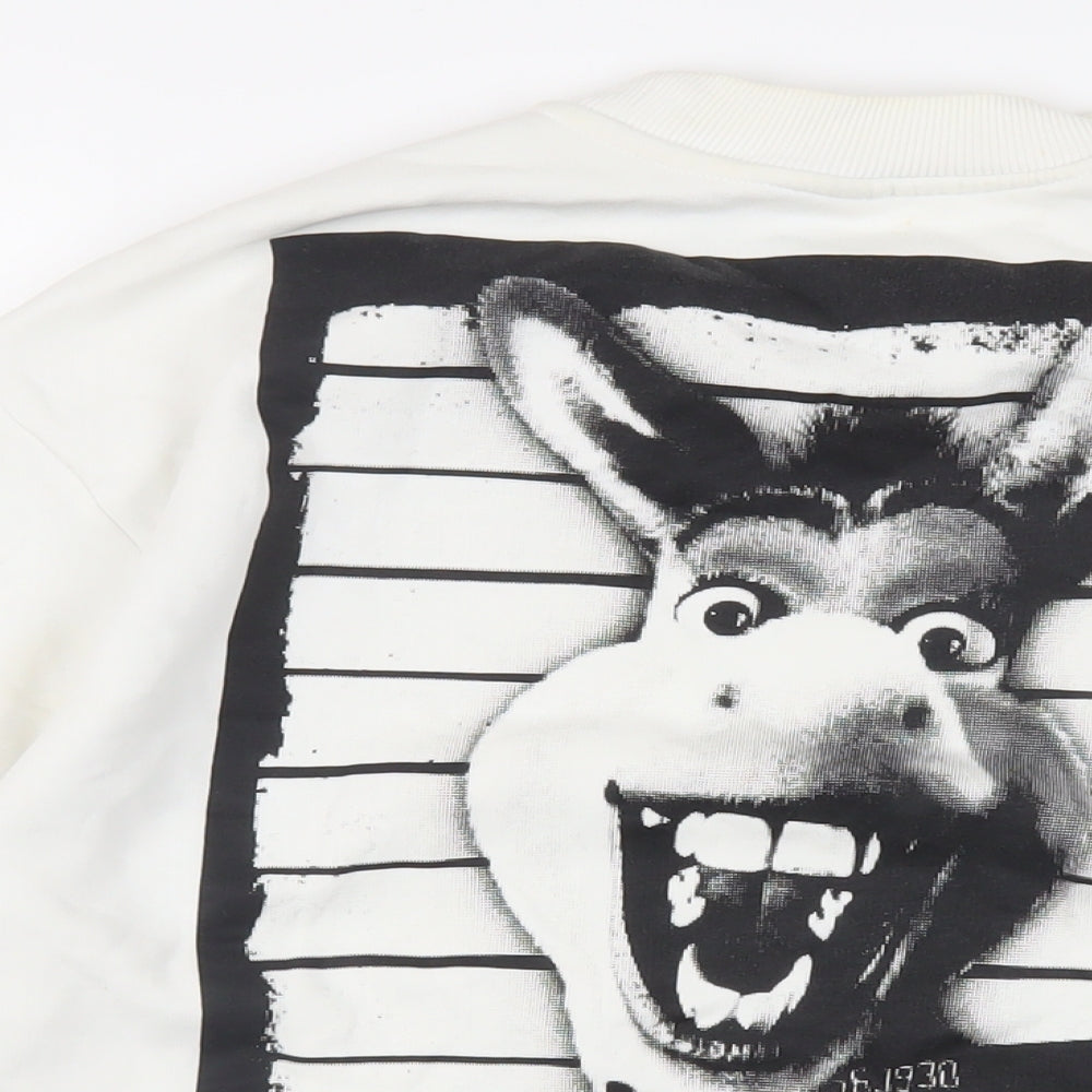 Shrek Womens Ivory Cotton Pullover Sweatshirt Size XS Pullover - Donkey