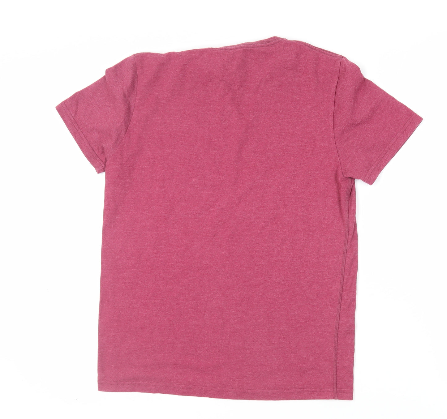 Swimzi Mens Red Cotton T-Shirt Size S Crew Neck - Logo