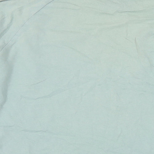 adidas Mens Green Cotton T-Shirt Size L Crew Neck - Logo