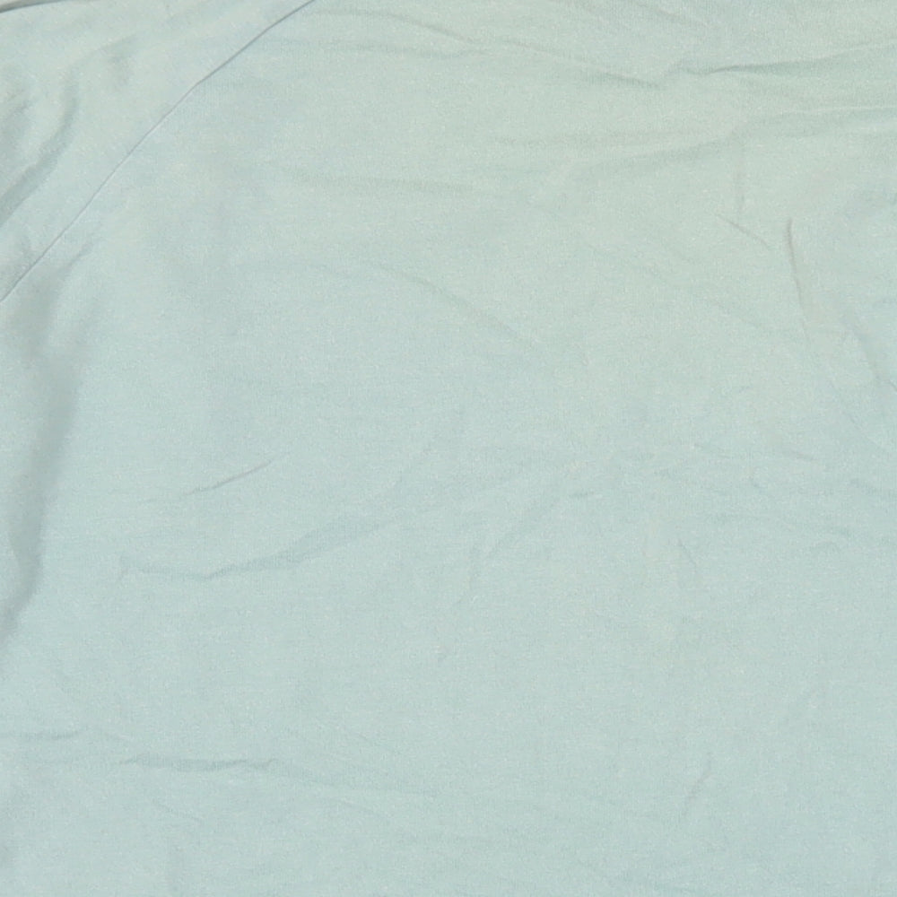 adidas Mens Green Cotton T-Shirt Size L Crew Neck - Logo