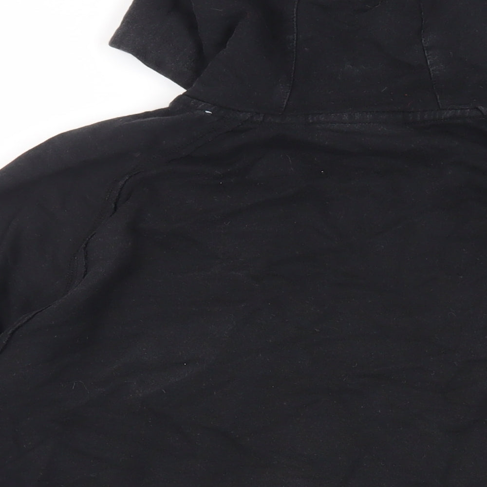 McKenzie Mens Black Cotton Full Zip Hoodie Size M - Logo Pockets