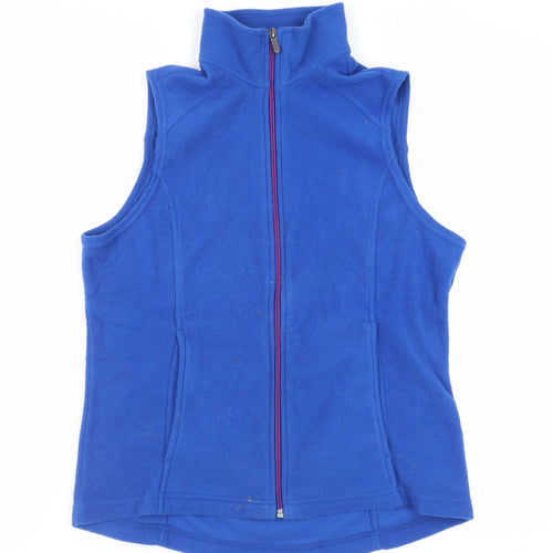 Lands' End Womens Blue Gilet Jacket Size M Zip