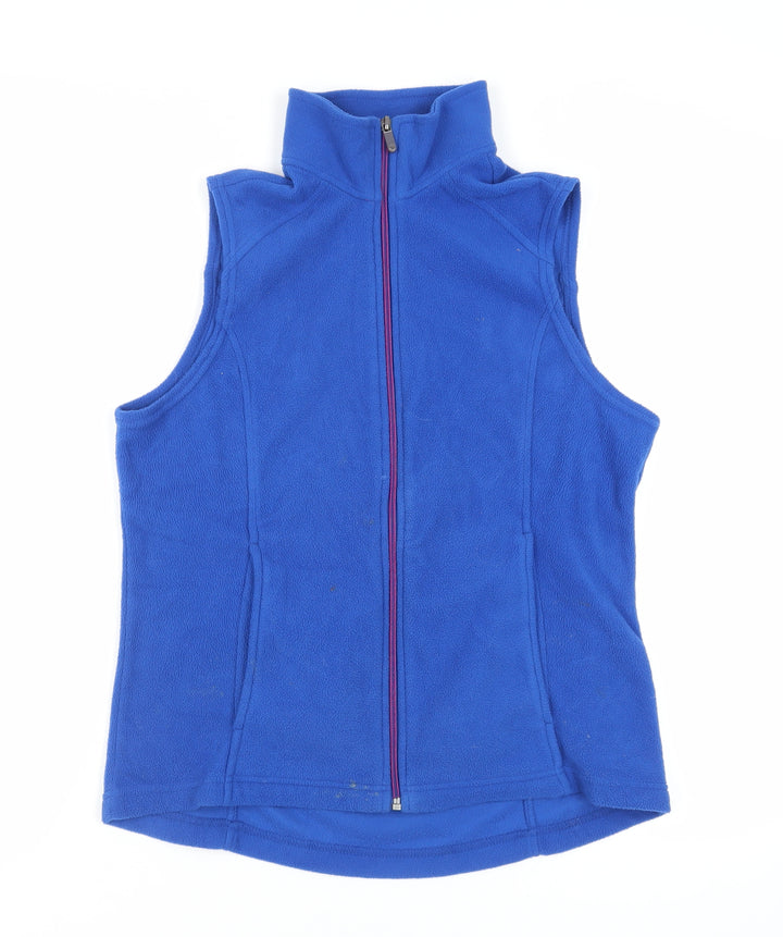 Lands' End Womens Blue Gilet Jacket Size M Zip