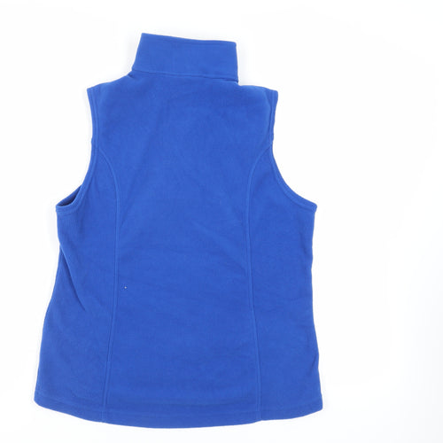Lands' End Womens Blue Gilet Jacket Size M Zip