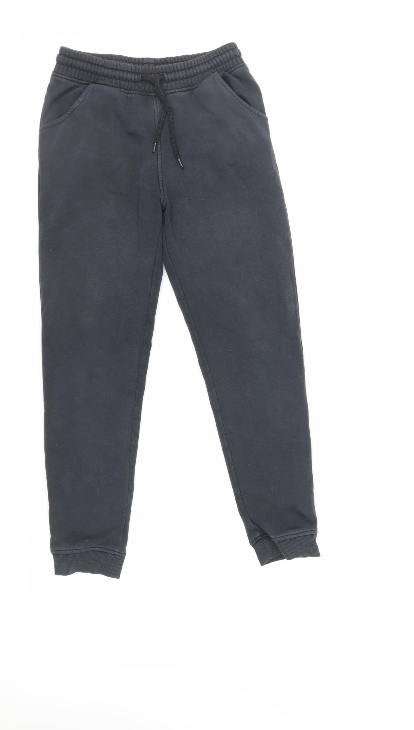 NEXT Boys Grey Cotton Jogger Trousers Size 10 Years Regular Drawstring - Adjustable Waist