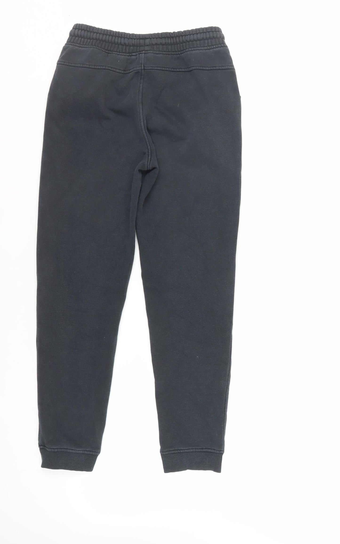 NEXT Boys Grey Cotton Jogger Trousers Size 10 Years Regular Drawstring - Adjustable Waist