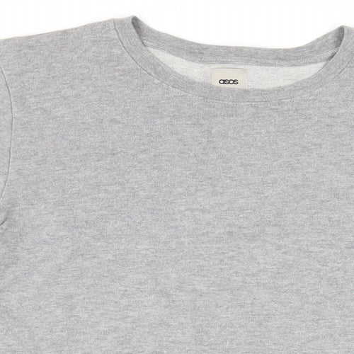 ASOS Womens Grey Cotton Pullover Sweatshirt Size L Pullover