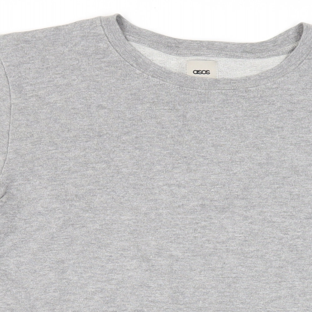 ASOS Womens Grey Cotton Pullover Sweatshirt Size L Pullover