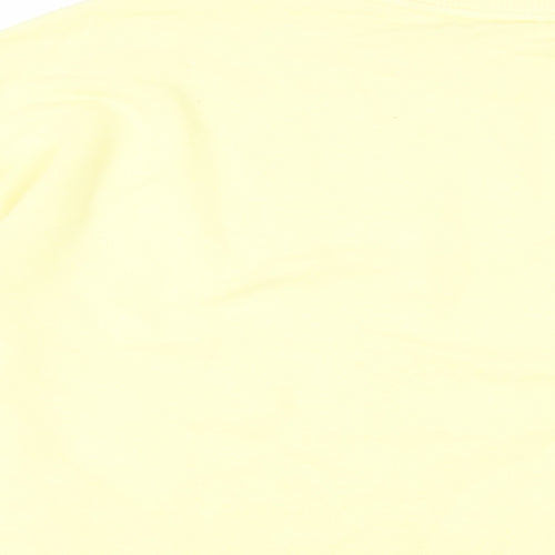 River Island Womens Yellow Cotton Pullover Sweatshirt Size S Pullover