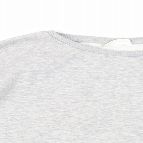 Chelsea Peers Womens Grey Cotton Pullover Sweatshirt Size M Pullover