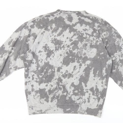 PRETTYLITTLETHING Womens Grey Camouflage Polyester Pullover Sweatshirt Size L Pullover - Logo