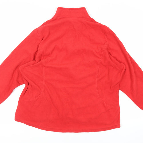 Marks and Spencer Womens Red Jacket Size 22 Zip - Zipped Pockets