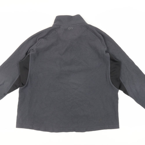 Technicals Womens Grey Polyester Pullover Sweatshirt Size L Zip - Logo
