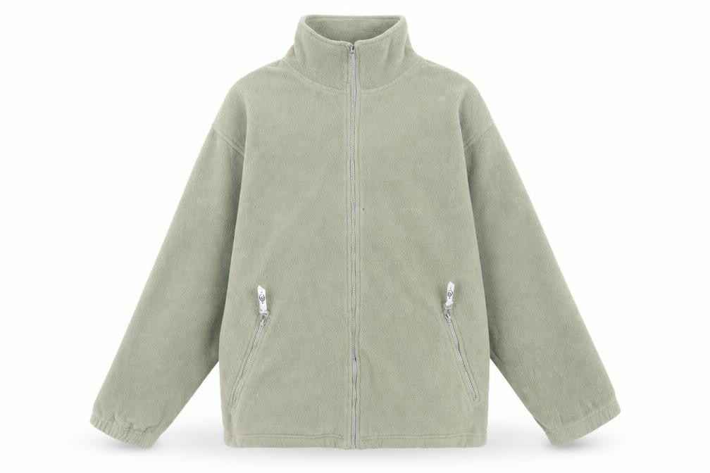 Front view of Neutral Territory men’s green jacket, size M, zip - zipped pockets