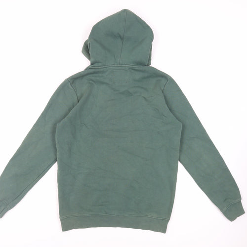 Daniel Daaf Mens Green Cotton Pullover Hoodie Size S - Logo Pockets