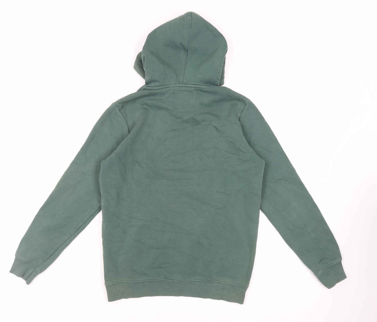 Daniel Daaf Mens Green Cotton Pullover Hoodie Size S - Logo Pockets