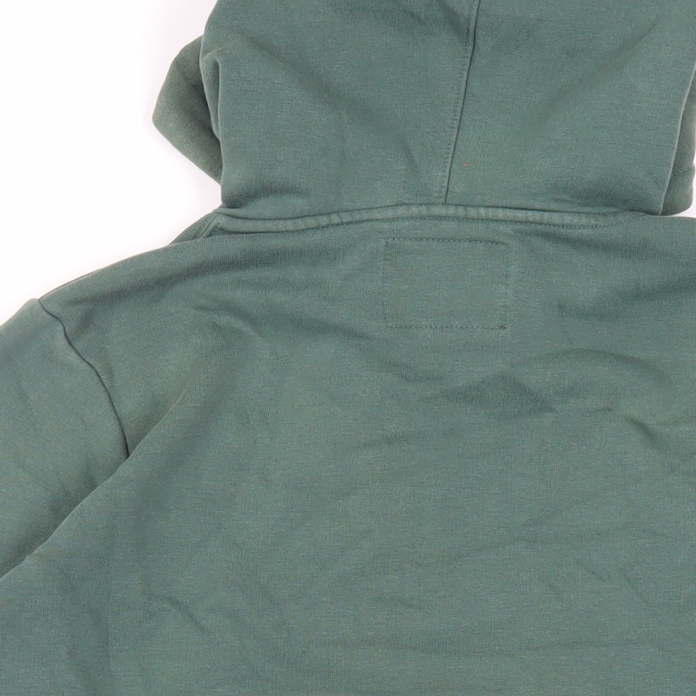 Daniel Daaf Mens Green Cotton Pullover Hoodie Size S - Logo Pockets