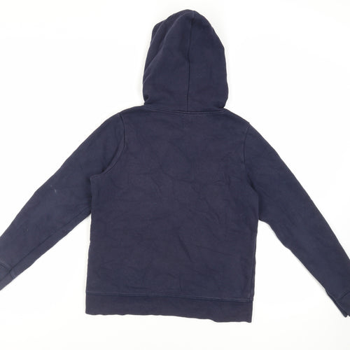 Gap Girls Blue Cotton Pullover Hoodie Size 14-15 Years Pullover - Logo Pockets