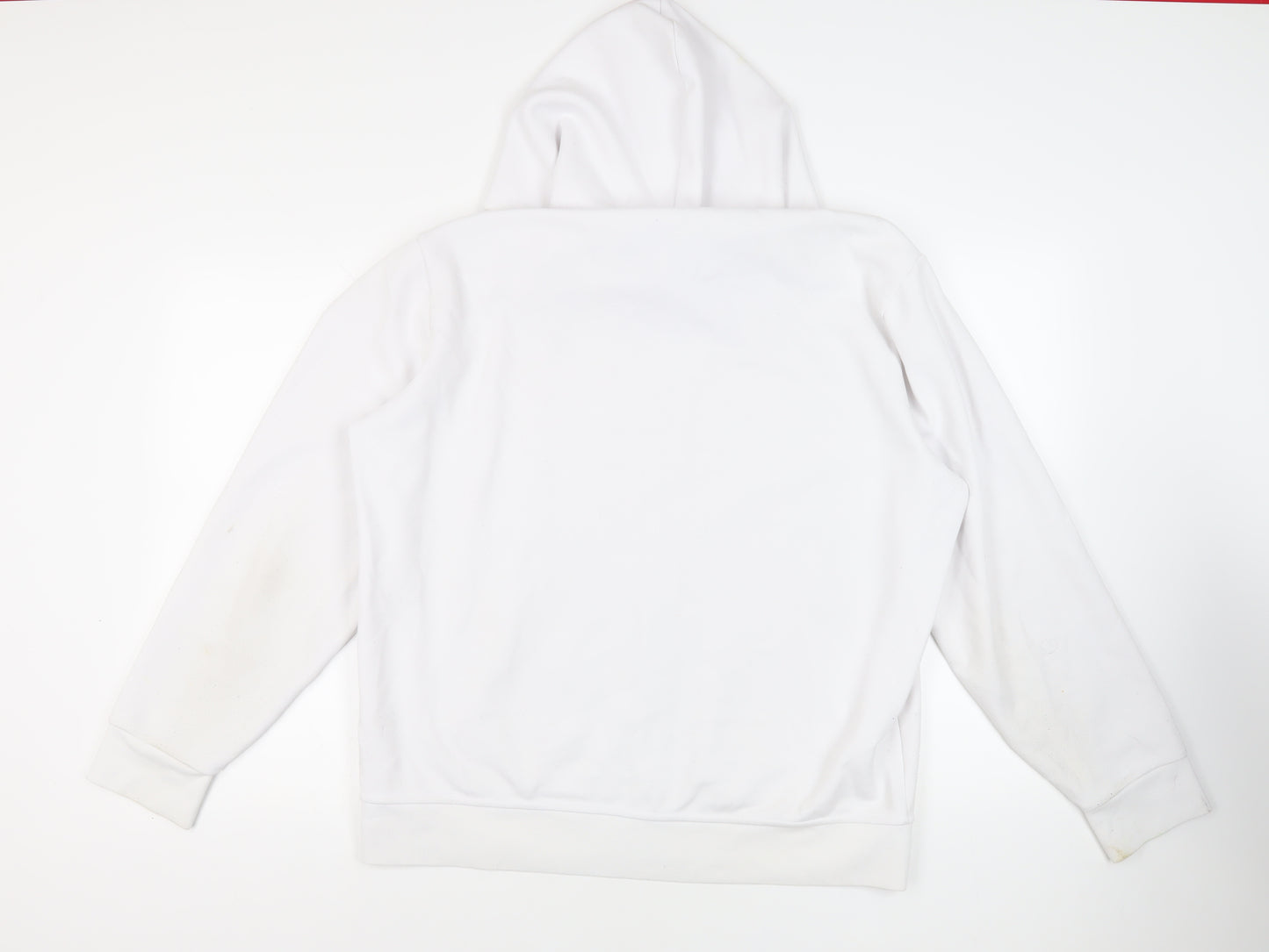 Polo Ralph Lauren Mens White Cotton Full Zip Hoodie Size XL - Logo Pockets