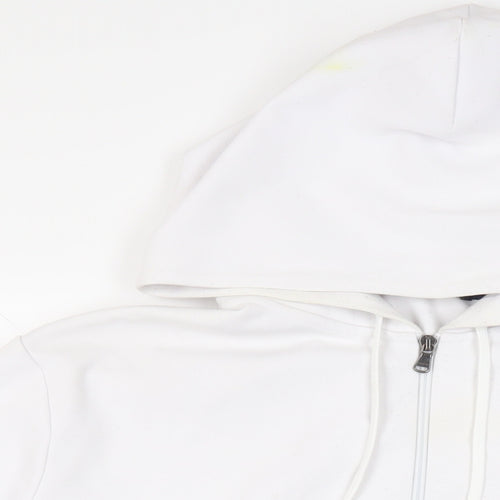 Polo Ralph Lauren Mens White Cotton Full Zip Hoodie Size XL - Logo Pockets