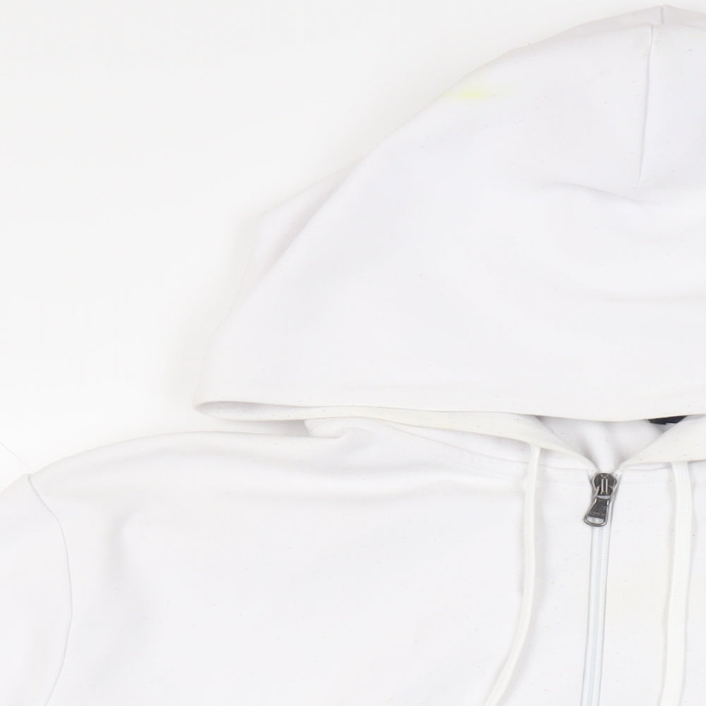 Polo Ralph Lauren Mens White Cotton Full Zip Hoodie Size XL - Logo Pockets