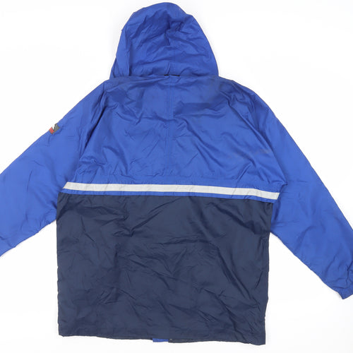 McKINLEY Mens Blue Windbreaker Jacket Size L Zip - Hooded Zipped Pockets Waterproof