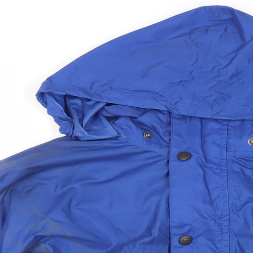 McKINLEY Mens Blue Windbreaker Jacket Size L Zip - Hooded Zipped Pockets Waterproof