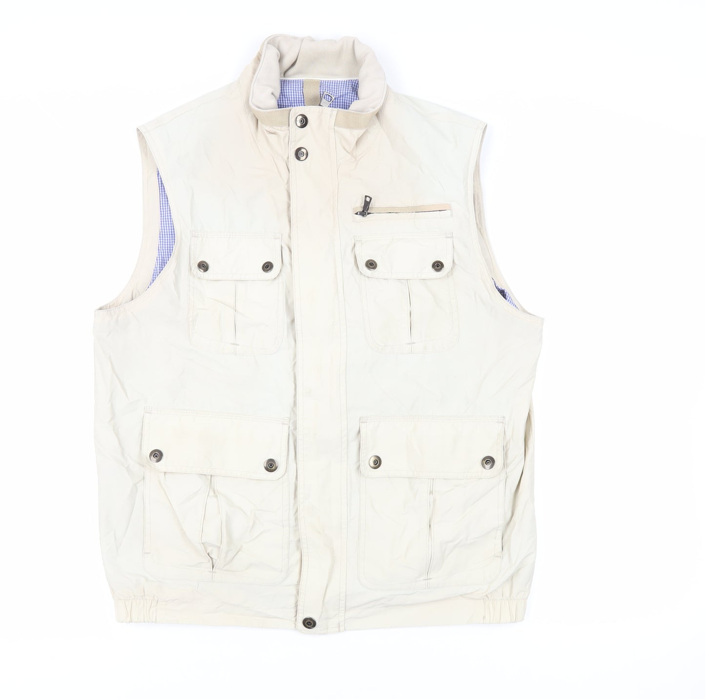 Marks and Spencer Mens Beige Gilet Jacket Size M Zip