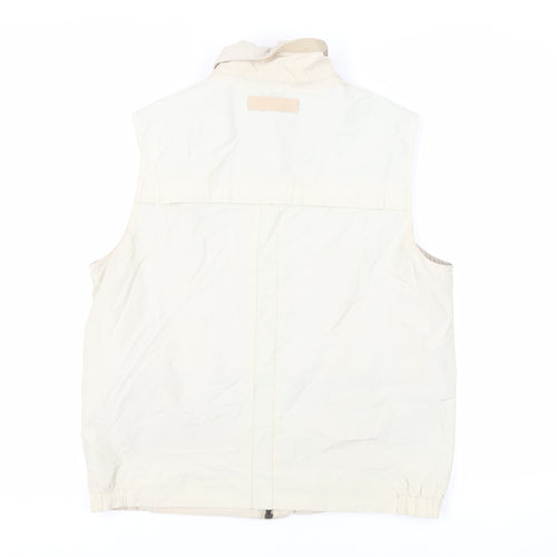 Marks and Spencer Mens Beige Gilet Jacket Size M Zip