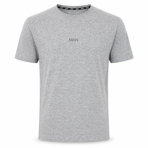 Boohoo Man Mens Grey Polyester T-Shirt Size S Crew Neck - Logo