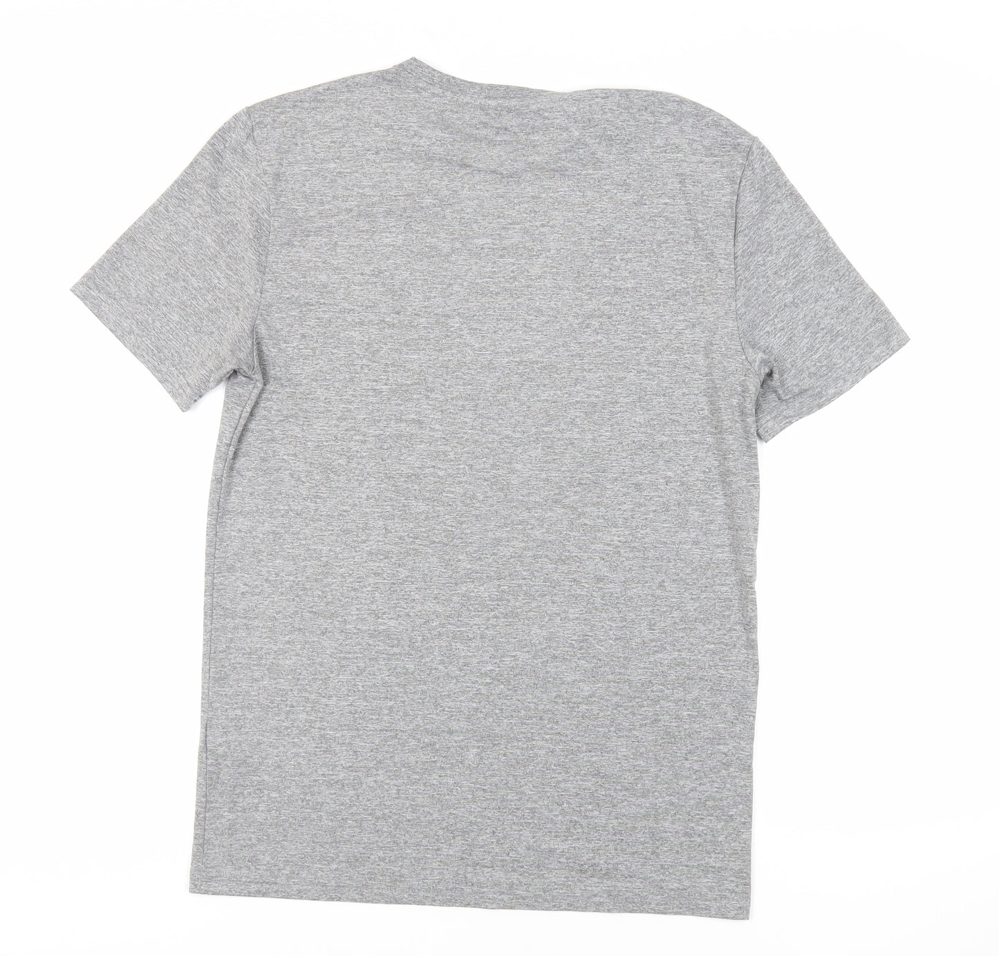 Boohoo Man Mens Grey Polyester T-Shirt Size S Crew Neck - Logo