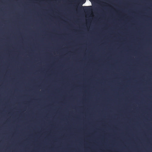 NEXT Womens Blue Viscose Basic T-Shirt Size 14 Boat Neck - Beaded
