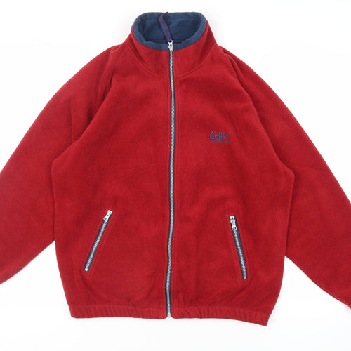Cotton Traders Mens Red Jacket Size M Zip - Logo Zipped Pockets