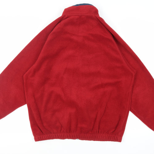 Cotton Traders Mens Red Jacket Size M Zip - Logo Zipped Pockets