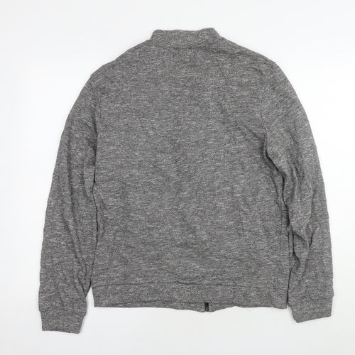 New Look Mens Grey Cotton Full Zip Sweatshirt Size M