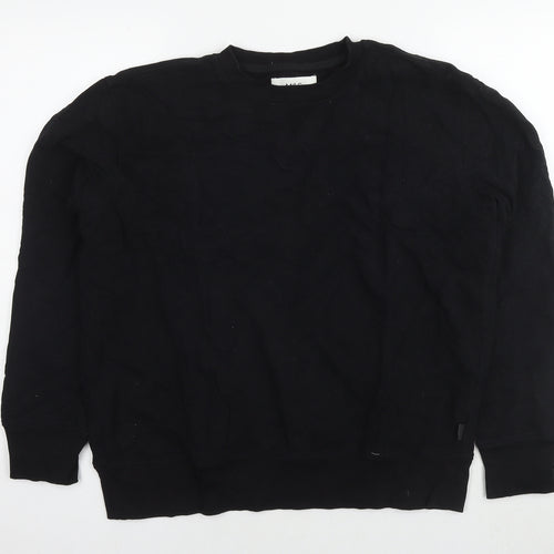 Marks and Spencer Mens Black Cotton Pullover Sweatshirt Size L