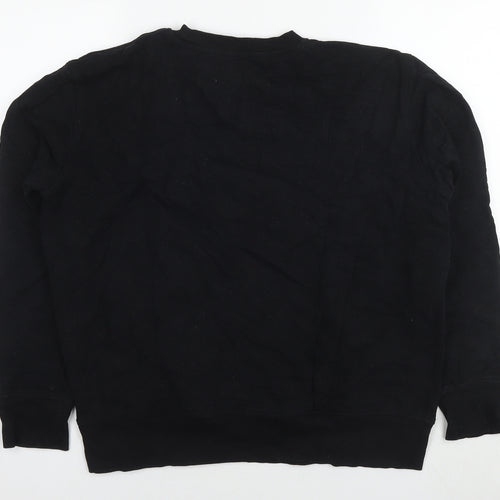 Marks and Spencer Mens Black Cotton Pullover Sweatshirt Size L