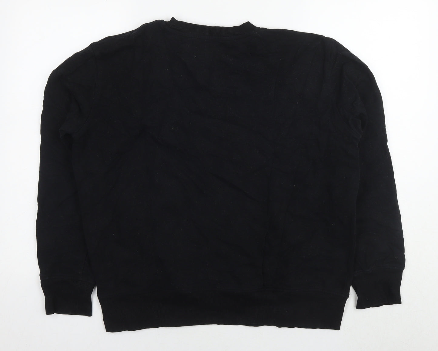 Marks and Spencer Mens Black Cotton Pullover Sweatshirt Size L