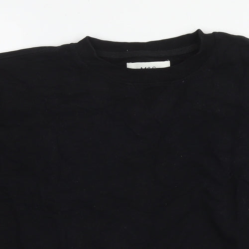 Marks and Spencer Mens Black Cotton Pullover Sweatshirt Size L